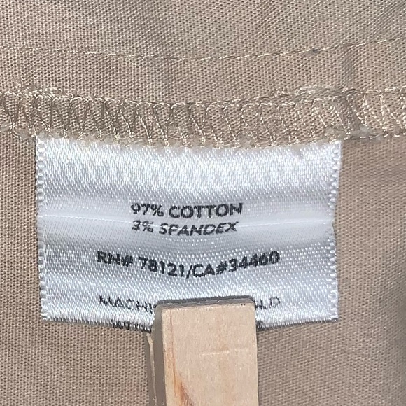 Eileen Fisher Lightweight Poplin Crop Pant Size M Neutral Beige Split Hem - Picture 8 of 8